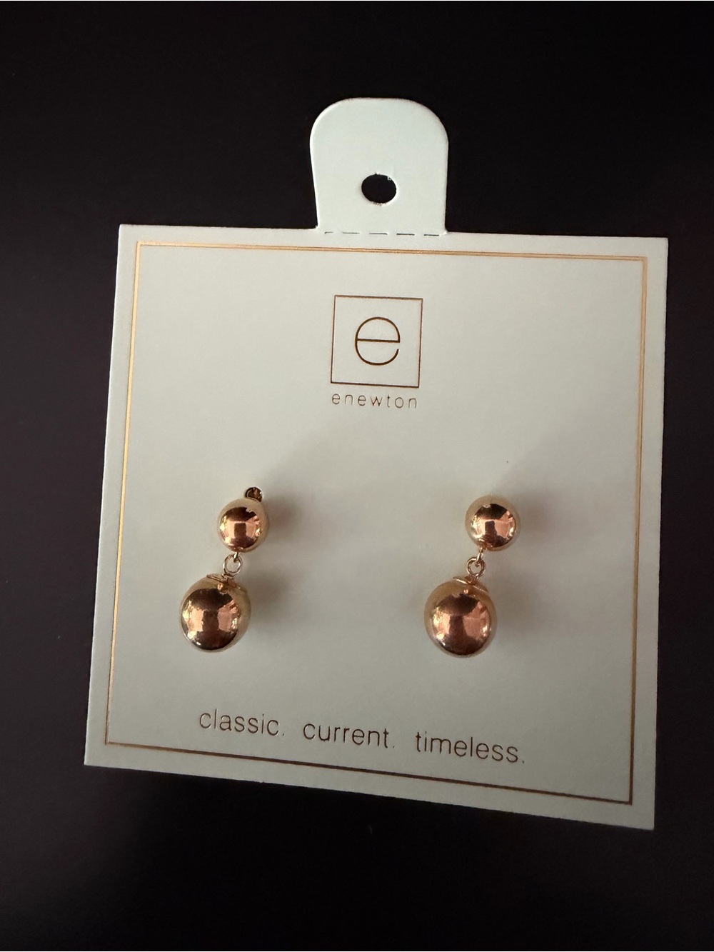 ENewton Gold Drop Ball Stud Earrings  8MM - Gold NWT